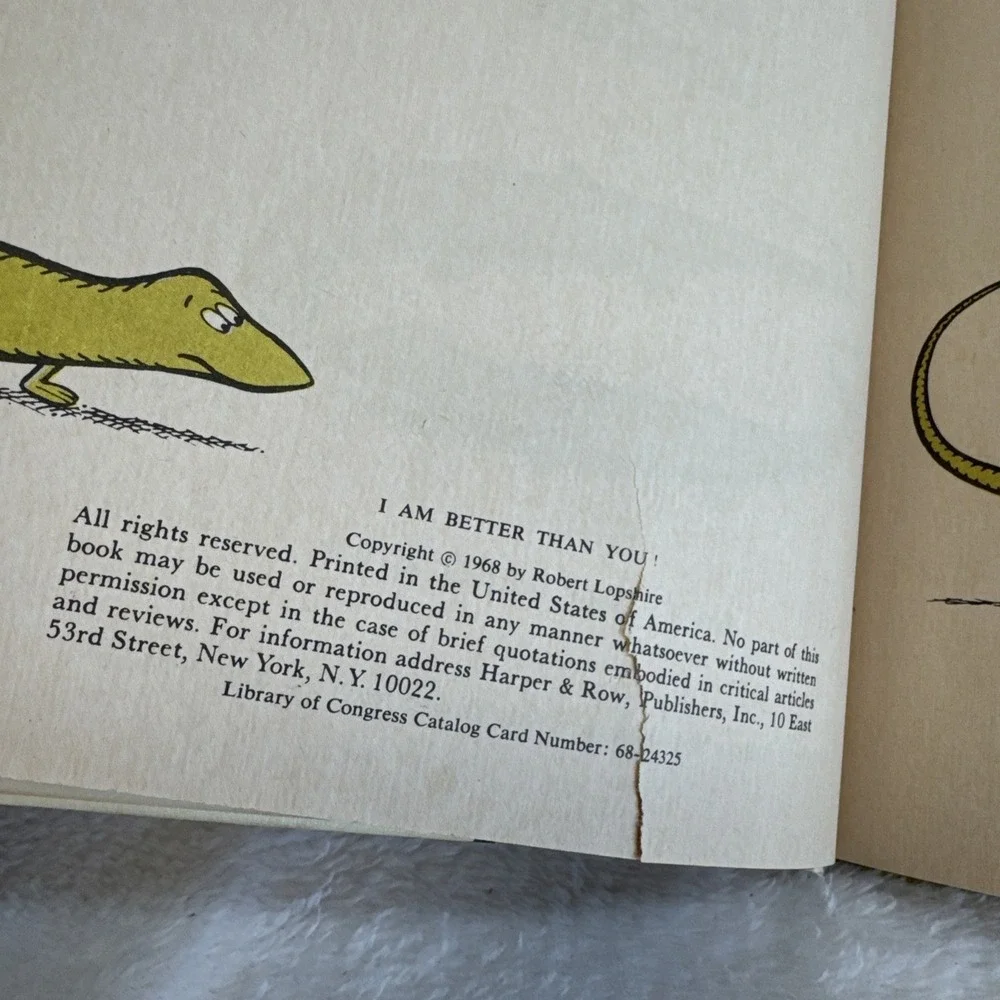 I Am Better Than You Robert Lopshire 1968 Hardcover Childrens Book‎
